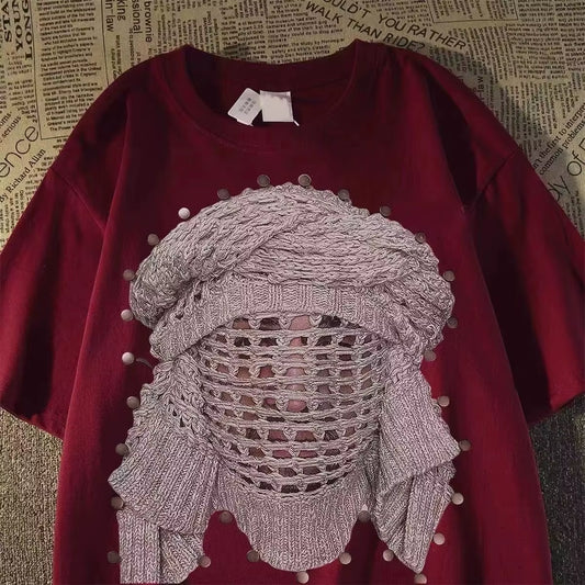 Y2K Oversized Street Tee – Unisex Hip-Hop Retro Graphic T-Shirt | Urban Vibes Edition