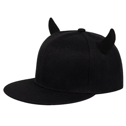 Horns Snapback Cap — Unisex Street Style | Premium Adjustable Hip-Hop Hat