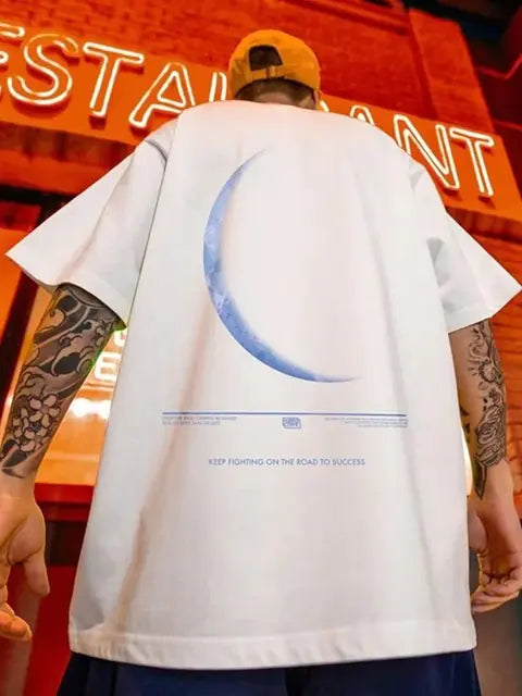 Casual Y2K Print Oversized Tee