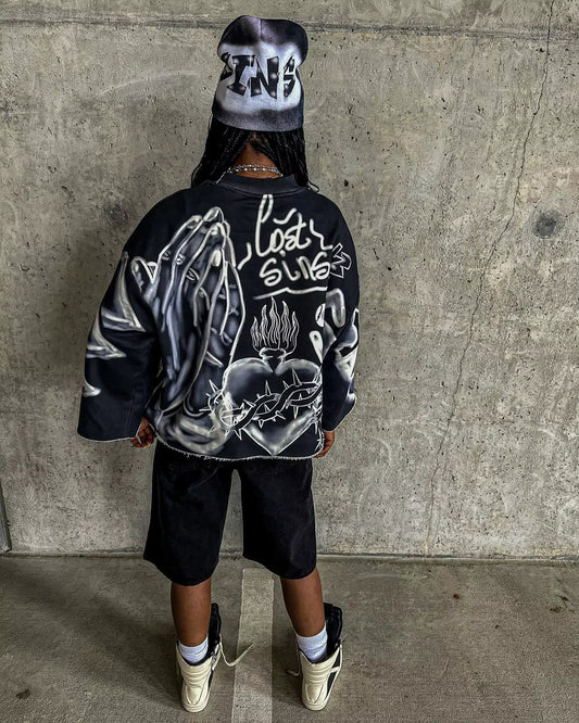 Retro Hip-Hop Punk Tee | Y2K Graffiti Style 🔥