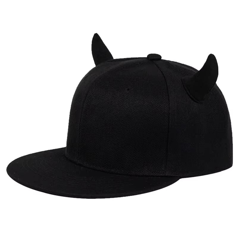 Horns Snapback Cap — Unisex Street Style | Premium Adjustable Hip-Hop Hat