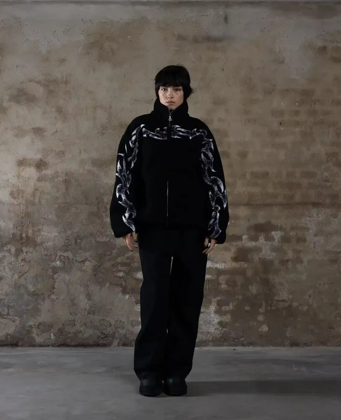 Street Cool Original Jacket Graphic Printed Jacket Upright Collar Zipper Autumn - Winter New Retro Classic Hip Hop Men and Women