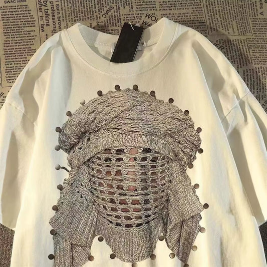 Y2K Oversized Street Tee – Unisex Hip-Hop Retro Graphic T-Shirt | Urban Vibes Edition