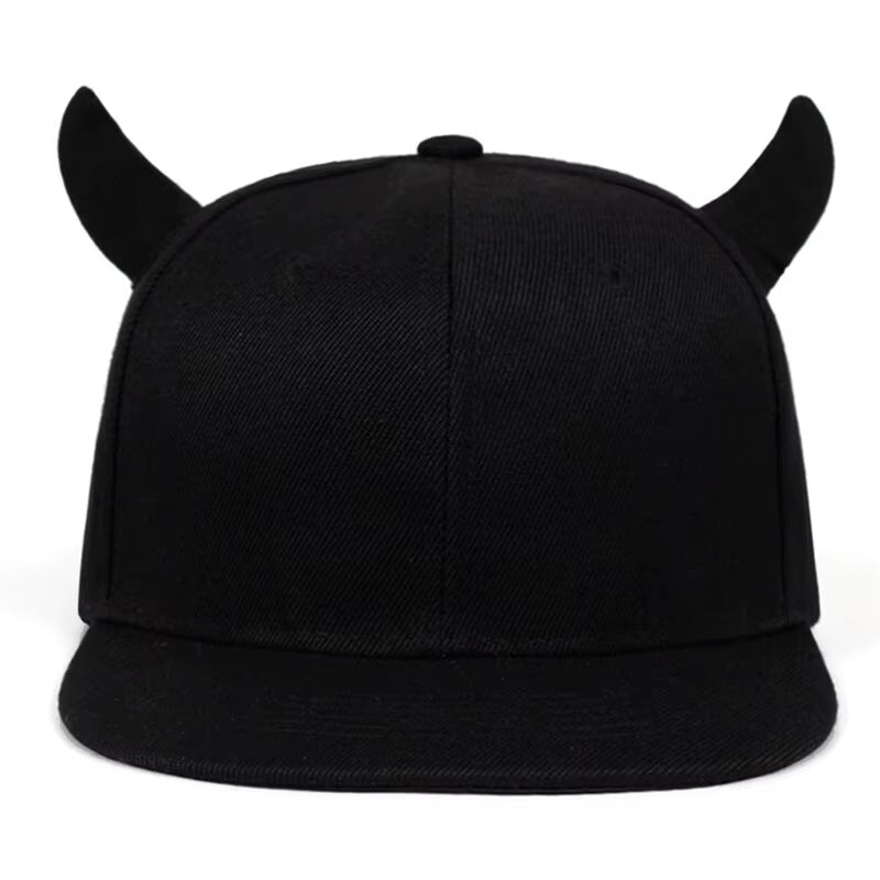 Horns Snapback Cap — Unisex Street Style | Premium Adjustable Hip-Hop Hat