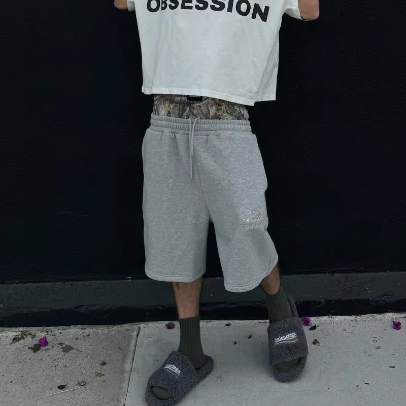 Y2K Camo Double Waist Shorts – Unisex Streetwear Boxer Style | Hip-Hop Harajuku Vibes