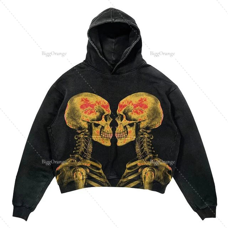 Letter Print Goth Hoodie – Harajuku Urban Fashion