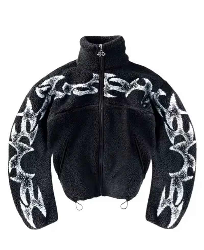 Street Cool Original Jacket Graphic Printed Jacket Upright Collar Zipper Autumn - Winter New Retro Classic Hip Hop Men and Women