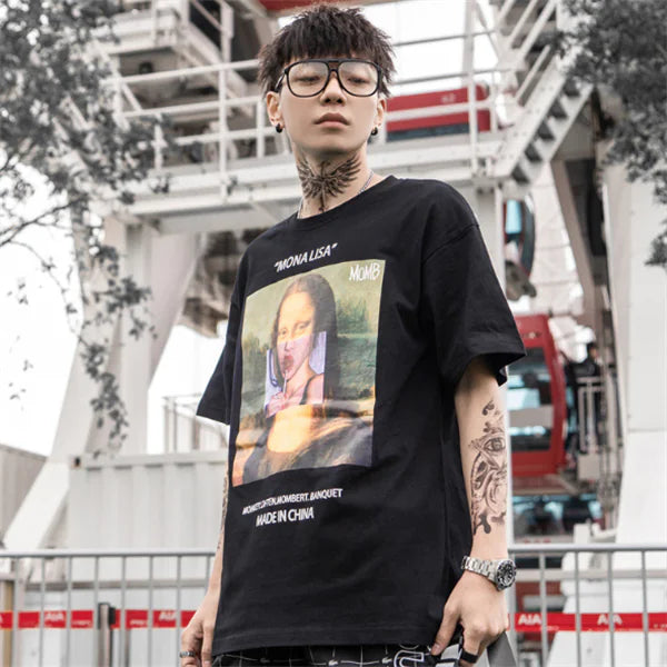 Artistic Hip Hop Tee in Oil Paint