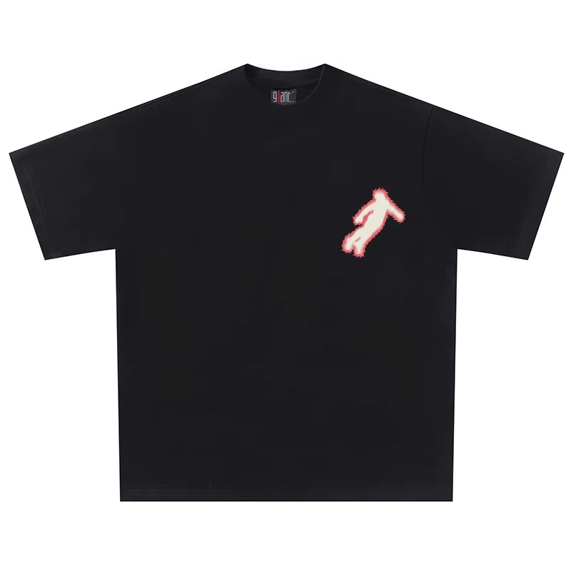 Black Y2K Graphic T-Shirt – Loose Fit Hip-Hop Streetwear | Harajuku Vibes