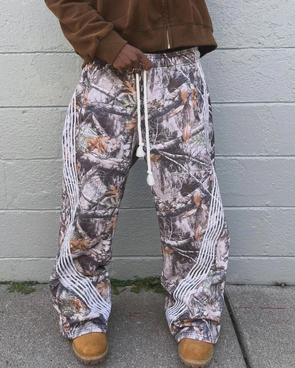 Y2K Camo Sweatpants – Unisex Harajuku Streetwear | Baggy Gothic Hip-Hop Joggers