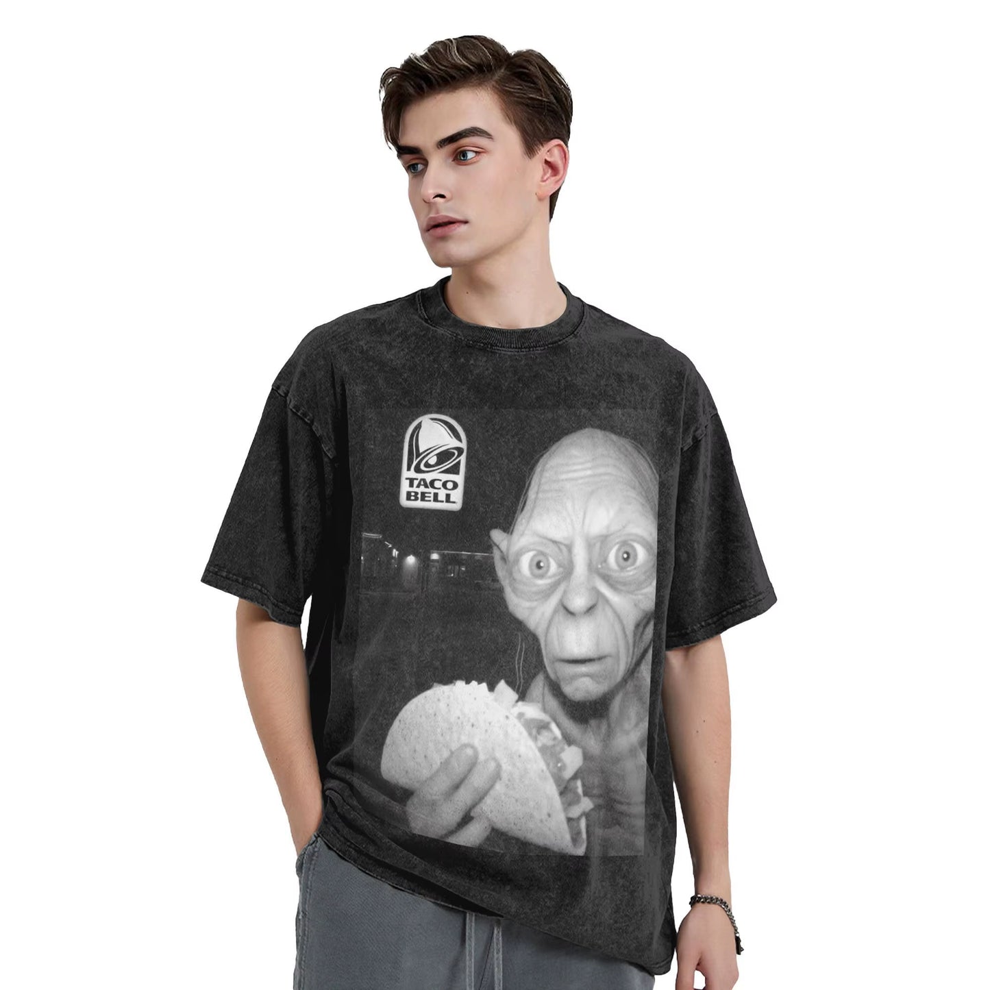 Gollum Street Tee – Premium Washed Cotton | Unisex Urban Hip-Hop T-Shirt