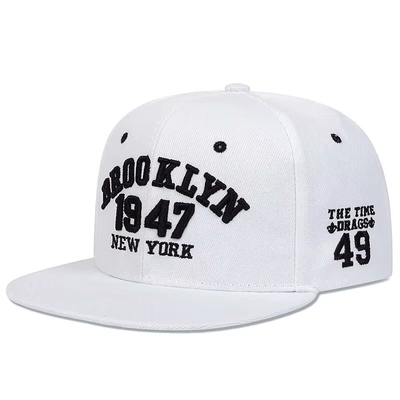 Unisex BROOKLYN 1947 Embroidery Hip-Hop Hats Outdoor Adjustable Casual Baseball Caps Sunscreen Hat