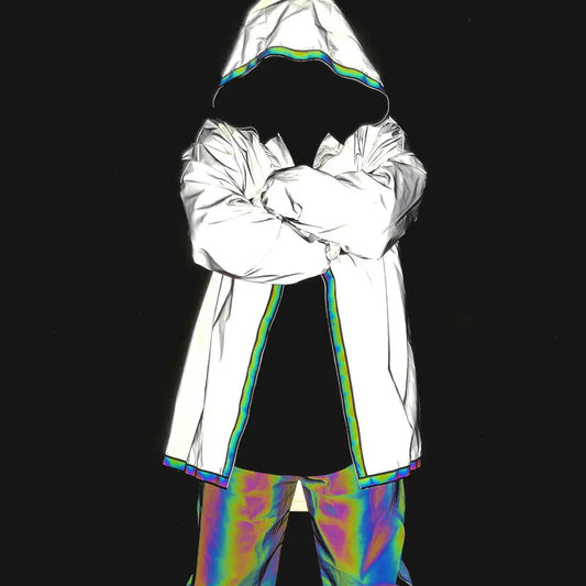 Reflective Windbreaker, Cape, Hip Hop Jacket