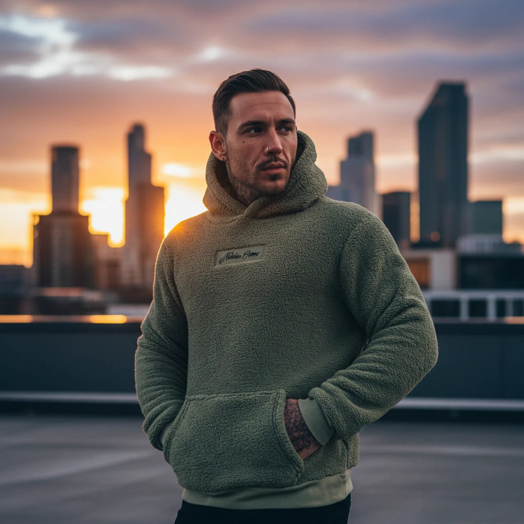 Men's Hooded Plush Jacket Sweater