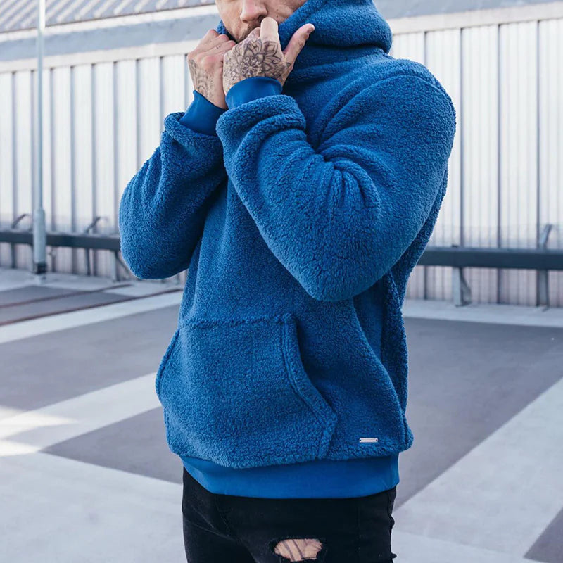Men's Hooded Plush Jacket Sweater